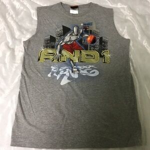 AND 1 Basketball Street King Gray Muscle Tee